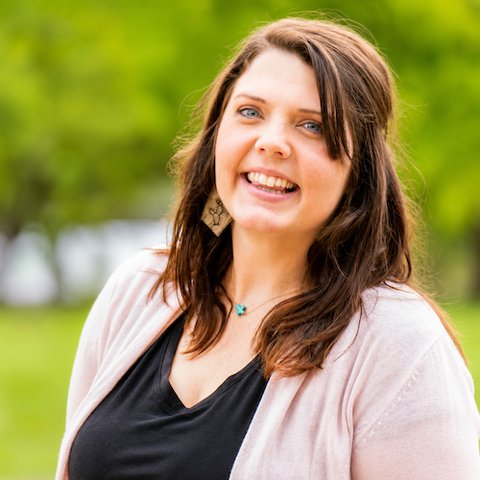 Portrait of Jamie Hawley outdoors, smiling
